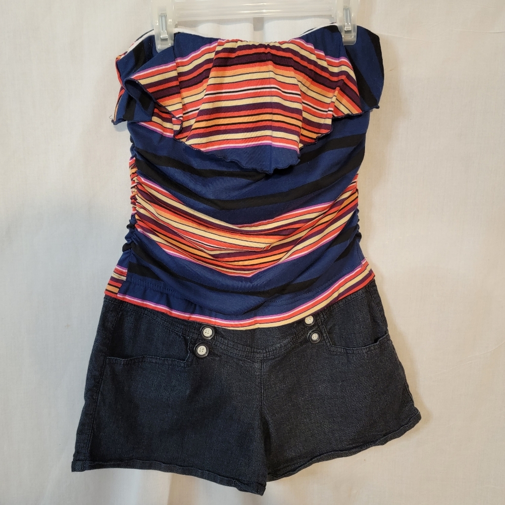 Chime strapless Romper